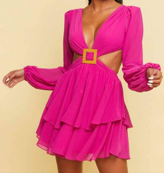 Elegant Magenta Dress